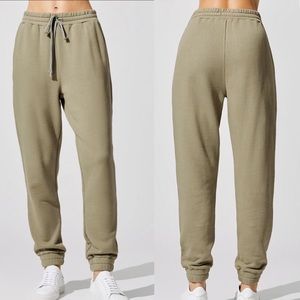 Carbon38 Utility Green FRENCH TERRY JOGGER PANT size xs